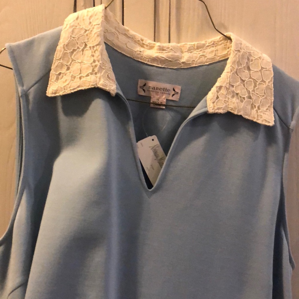 Nanette lepore baby blue dress with lace